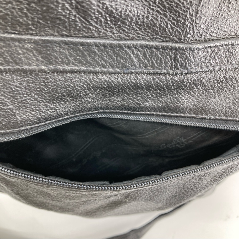 Vintage Scully Black Leather Large Shoulder Bag - Picture 12 of 14